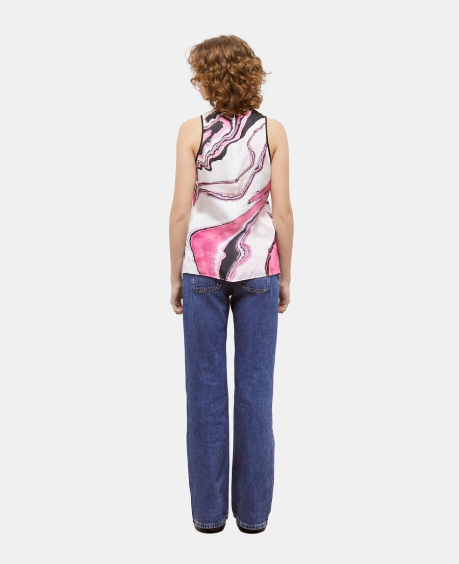 The Kooples WOMEN WHITE PINK printed top
