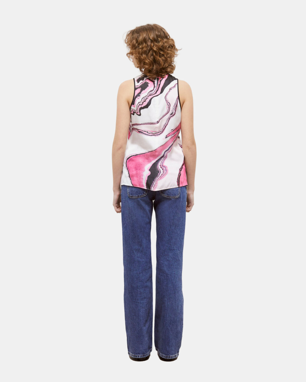The Kooples FEMME WHITE PINK top imprimé