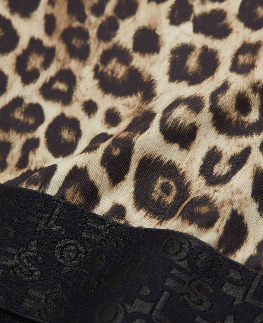 leopard print technical bra
