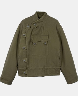 The Kooples HOMBRE OLIVE NIGHT chaqueta estilo mao caqui