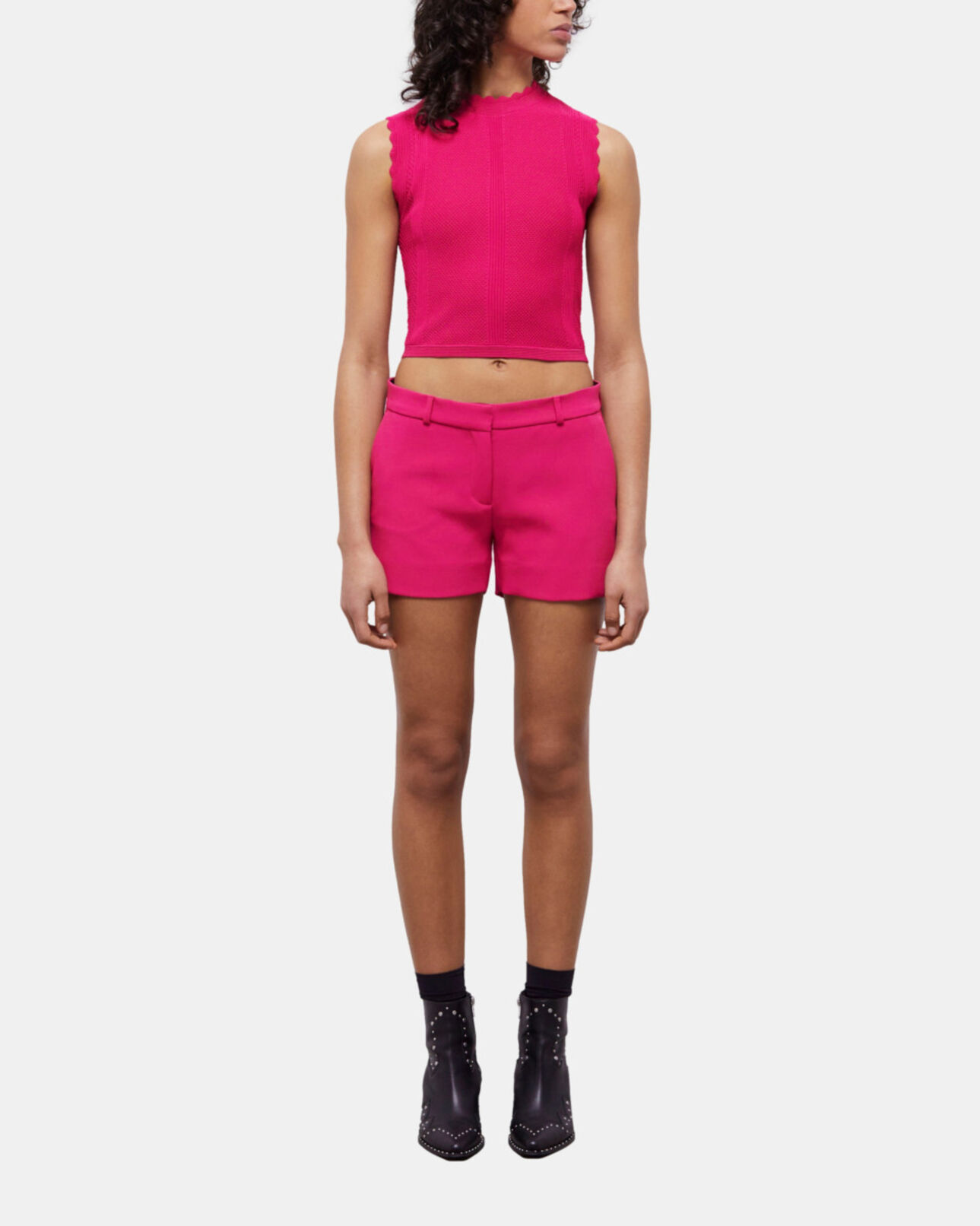 The Kooples F PINK pink crêpe suit shorts