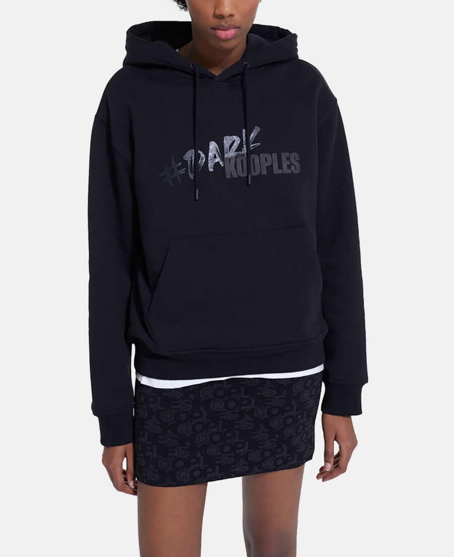 black sweatshirt with the kooples logo