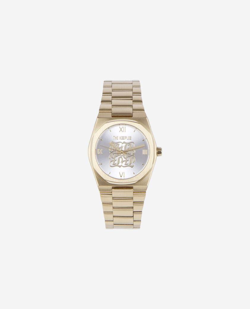 The Kooples MIXED GOLD_01 gold monogram watch
