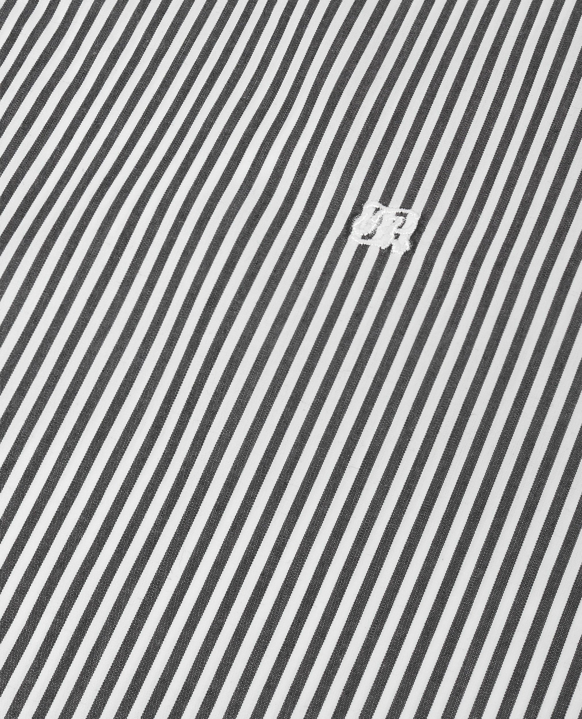 Chemise à fines rayures blanche et noire, BLACK WHITE, hi-res image number null