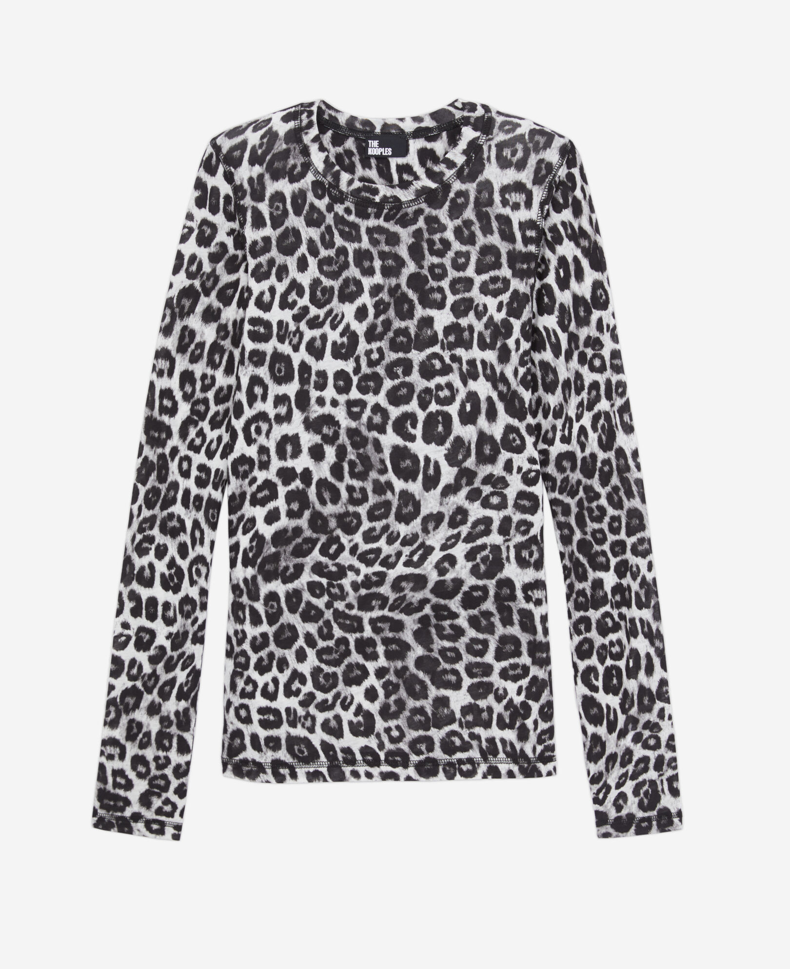 The Kooples WOMEN BLACK GREY women's printed t-shirt