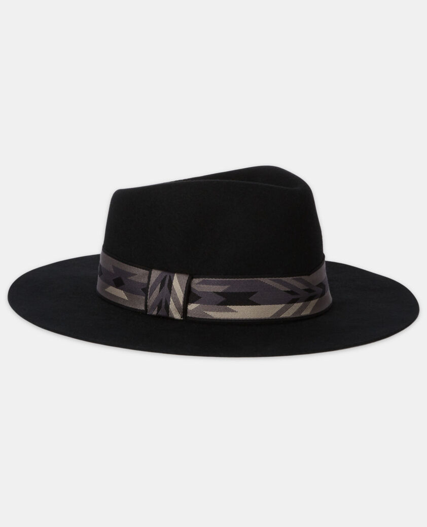 The Kooples WOMEN BLACK black wool hat