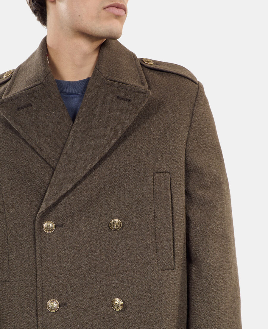 The Kooples MEN KAKI long khaki officer-style coat