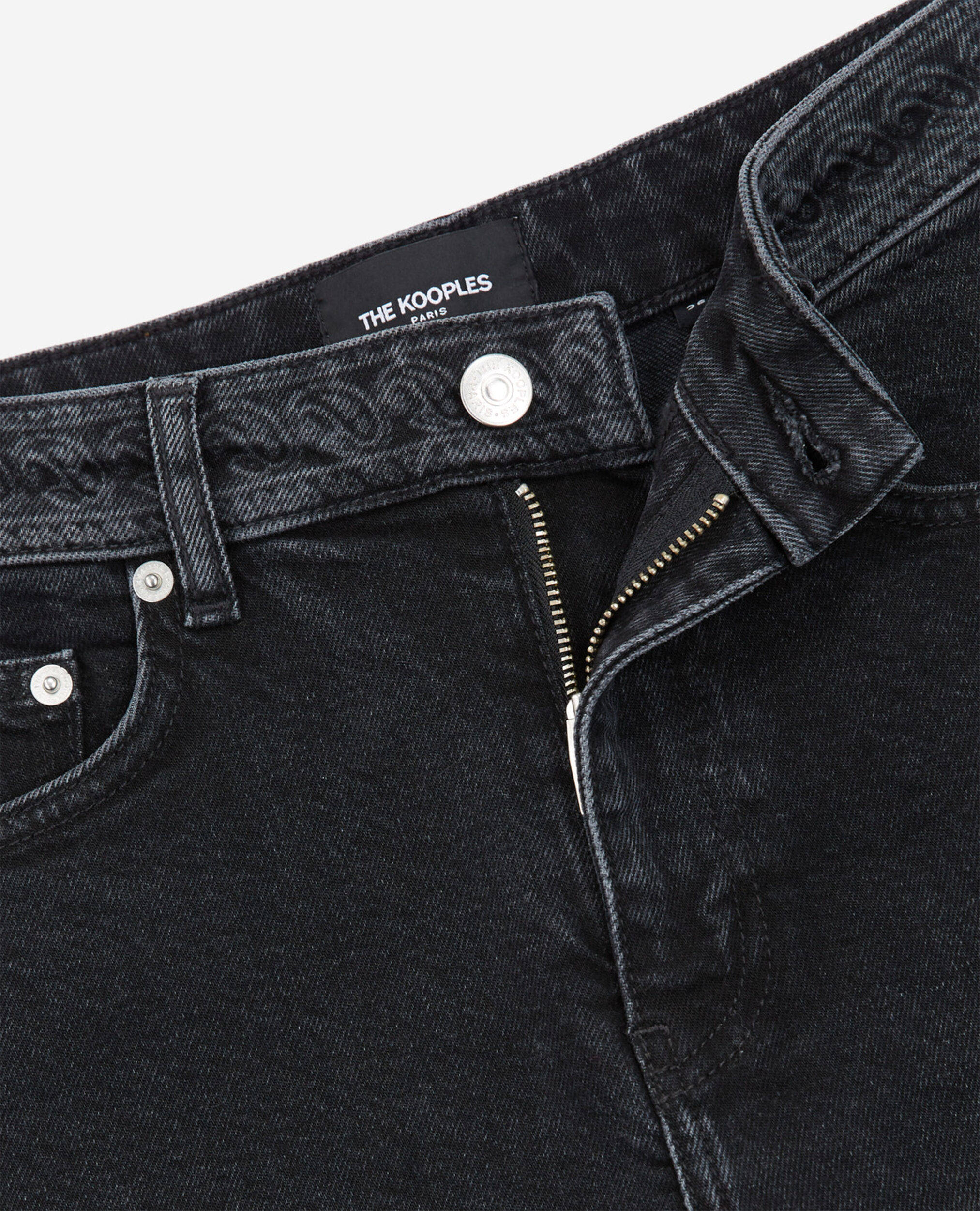 Cropped straight jeans, BLACK WASHED, hi-res image number null