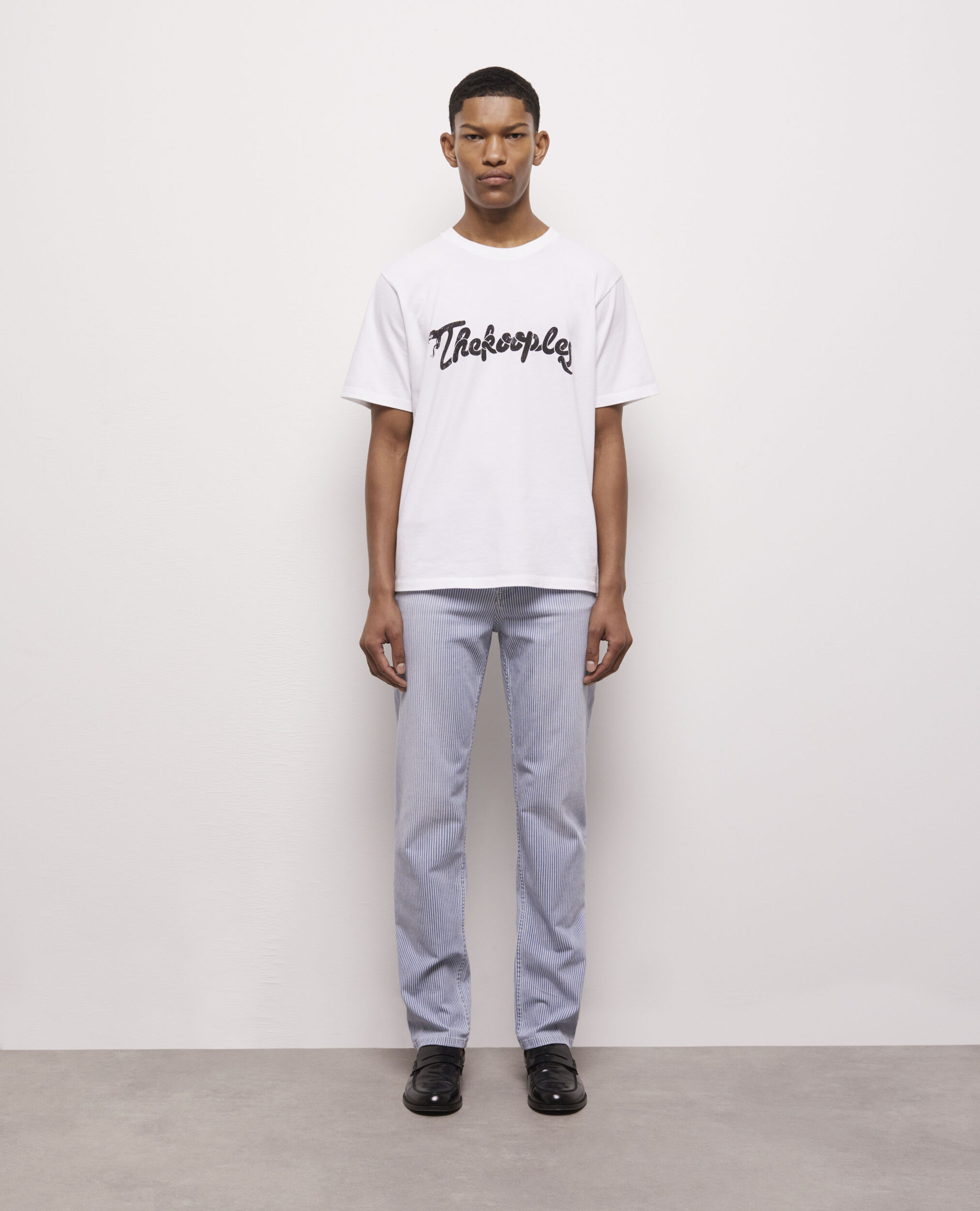 Camiseta blanca serigrafiada Snake logotipo, WHITE, hi-res image number null