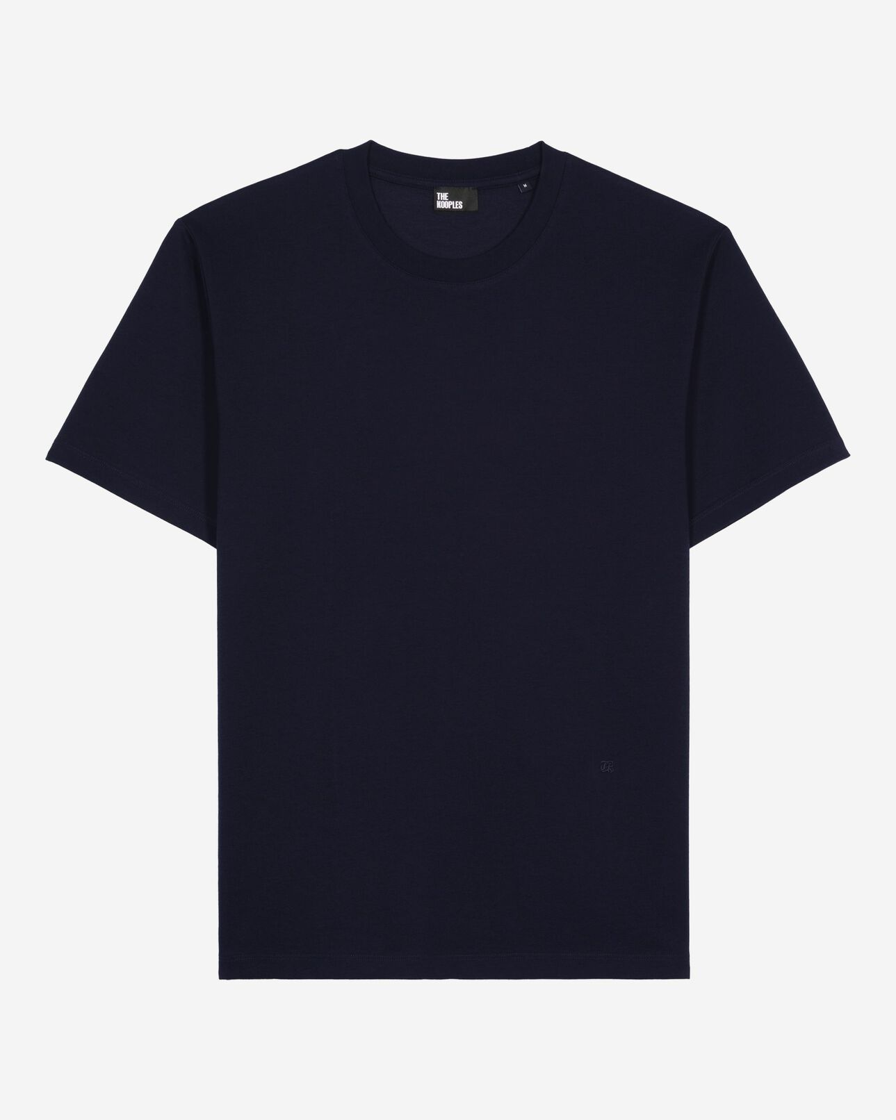 The Kooples HERREN NAVY gerades t-shirt uni marineblau