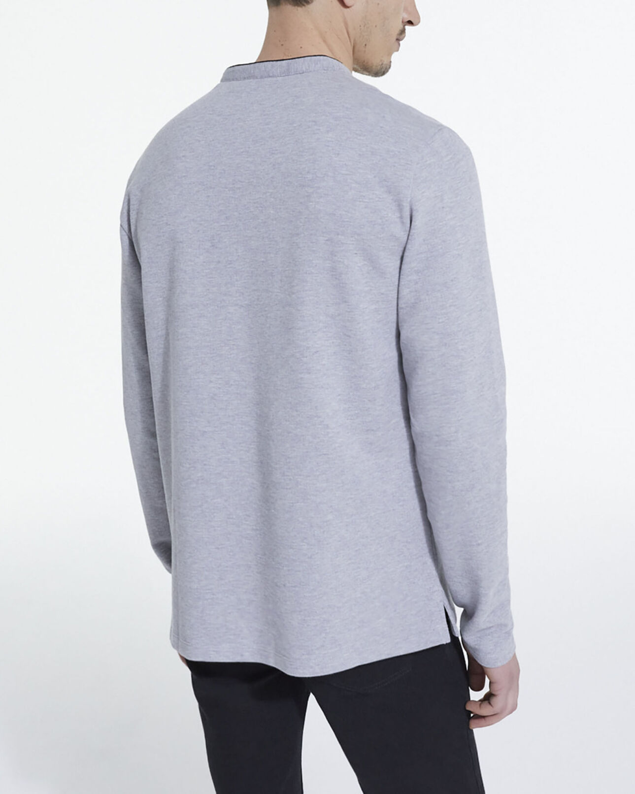 The Kooples MEN GREY MELANGE gray polo