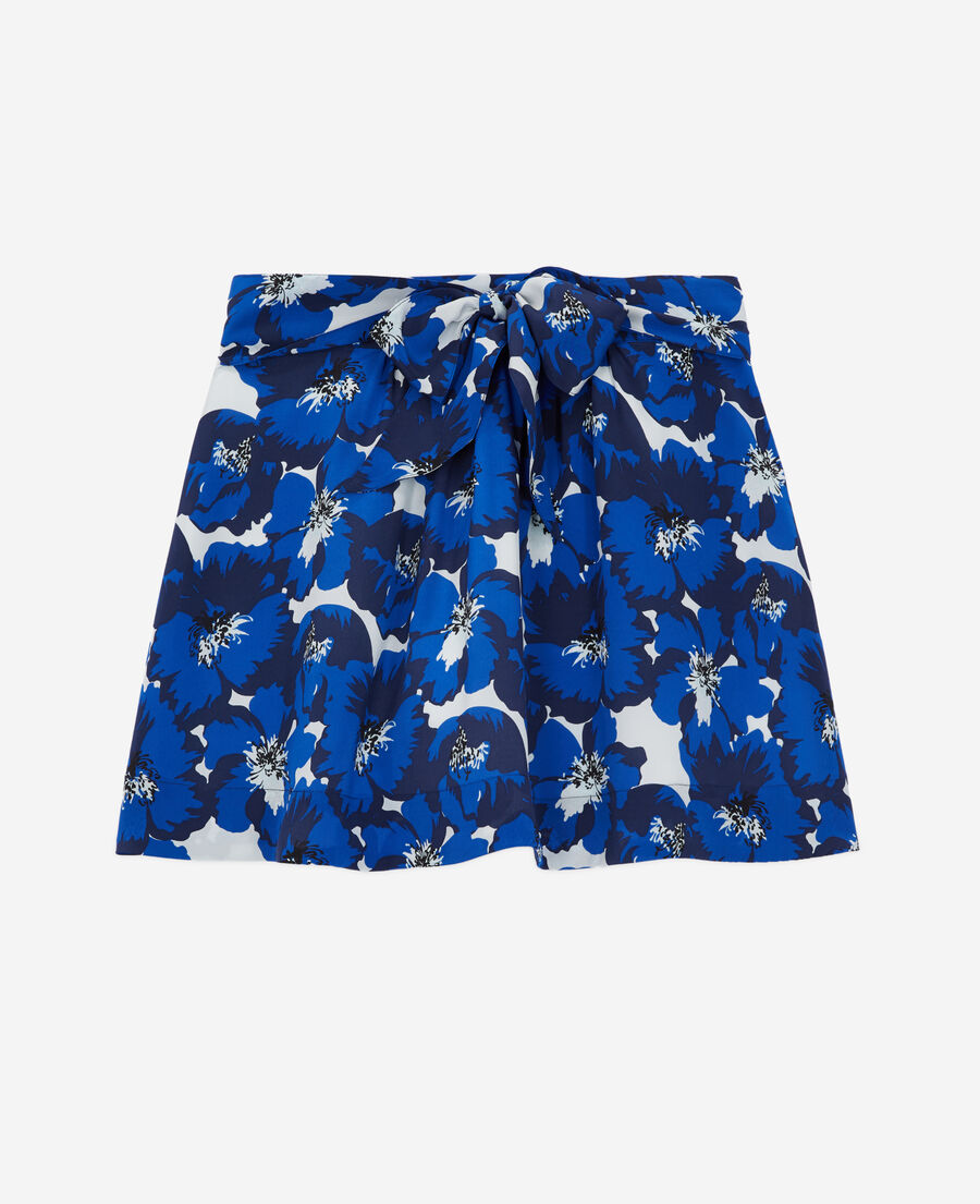The Kooples FEMME BLUE jupe courte imprimée en soie