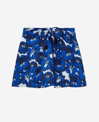 The Kooples FEMME BLUE jupe courte imprimée en soie