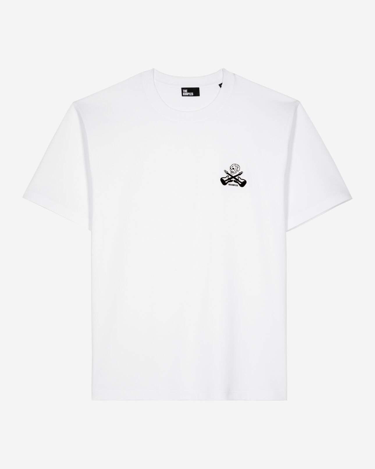 The Kooples HERREN WHITE t-shirt mit weißer beflockung