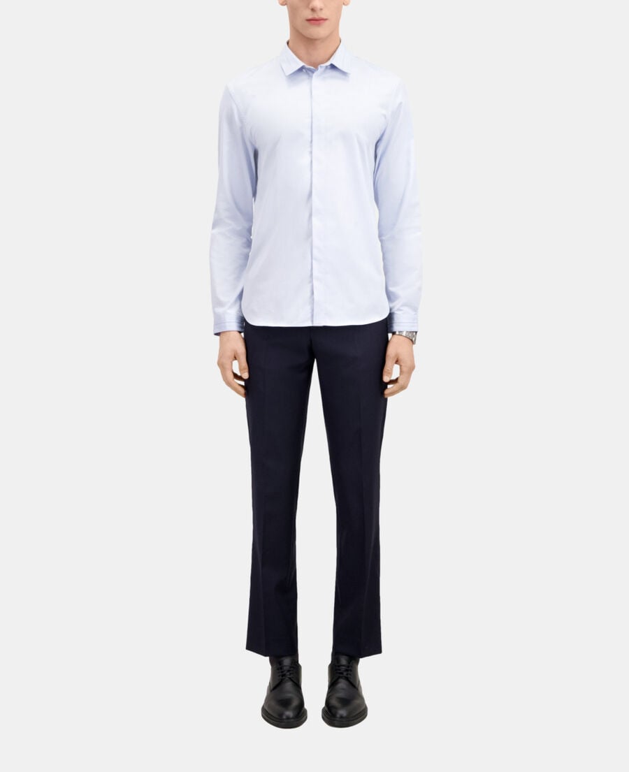 The Kooples HOMME LIGHT BLUE chemise en smart twill bleu ciel