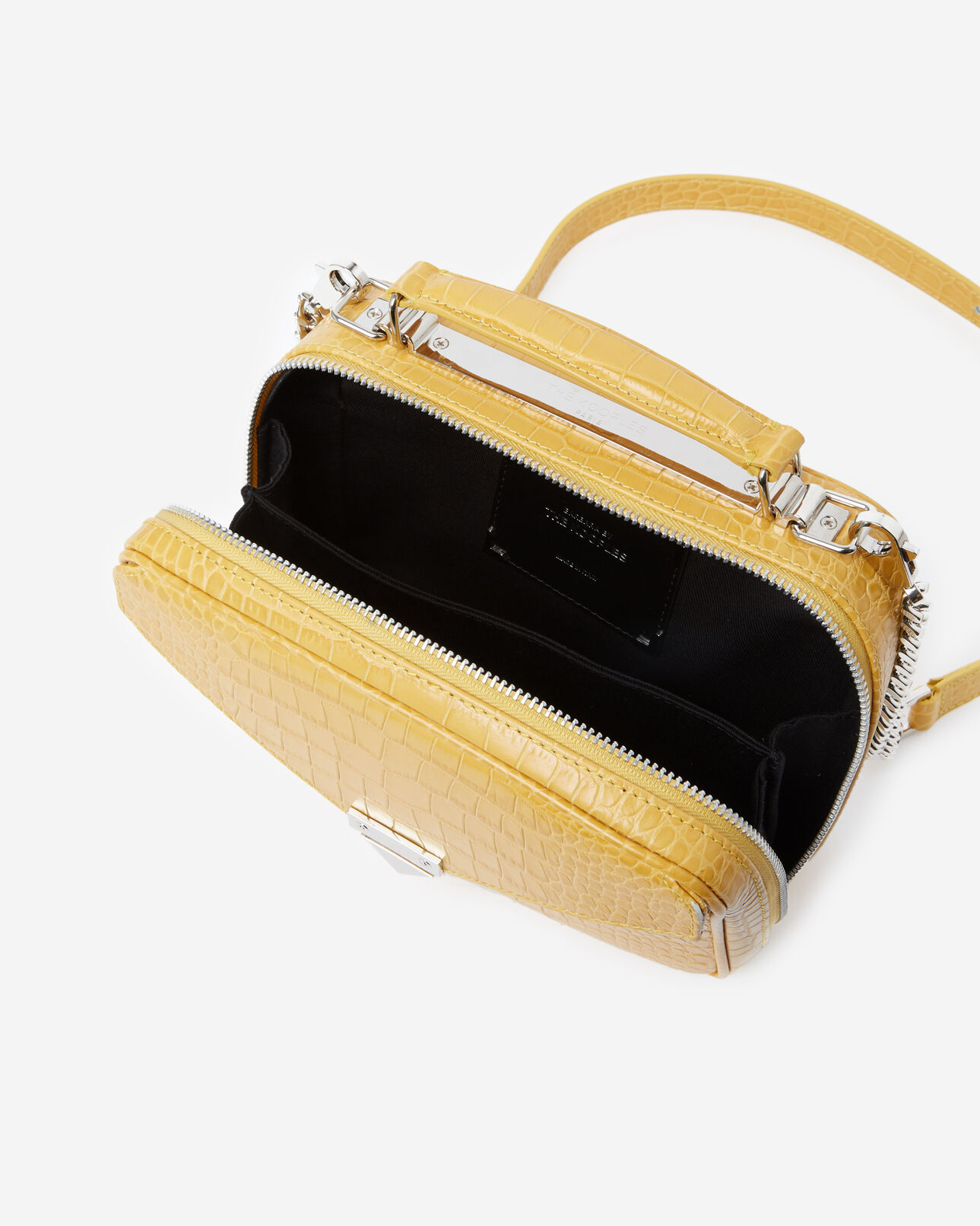 The Kooples FEMME YELLOW sac barbara medium jaune effet croco