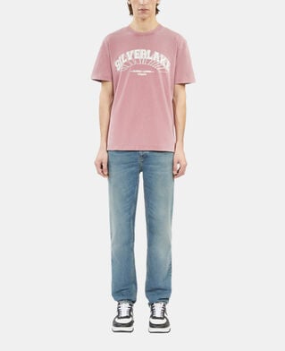 The Kooples HOMME PINK WOOD t-shirt avec sérigraphie rose