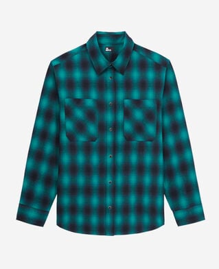 The Kooples H BLACK / GREEN black and green checked overshirt