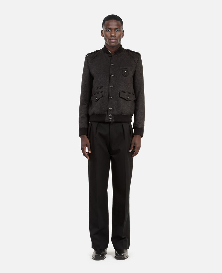 The Kooples HOMME DARK GREY blouson teddy gris