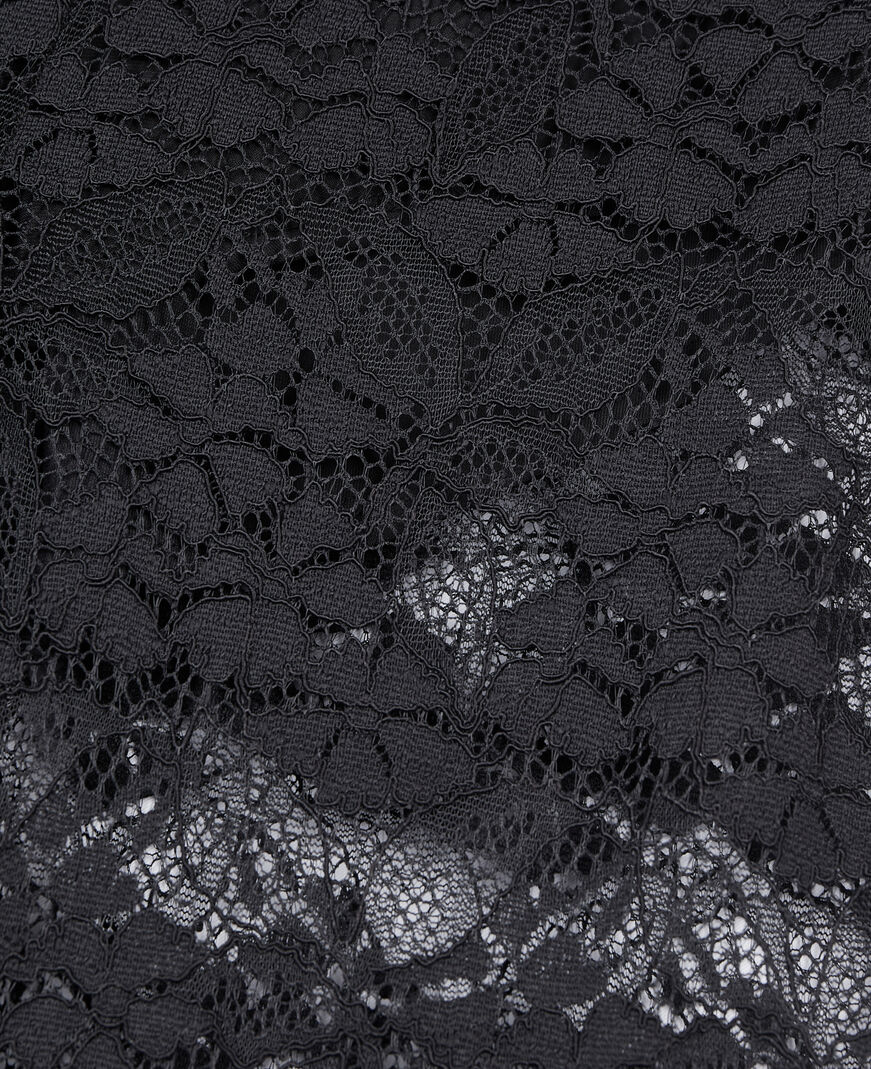 The Kooples WOMEN BLACK black lace trousers