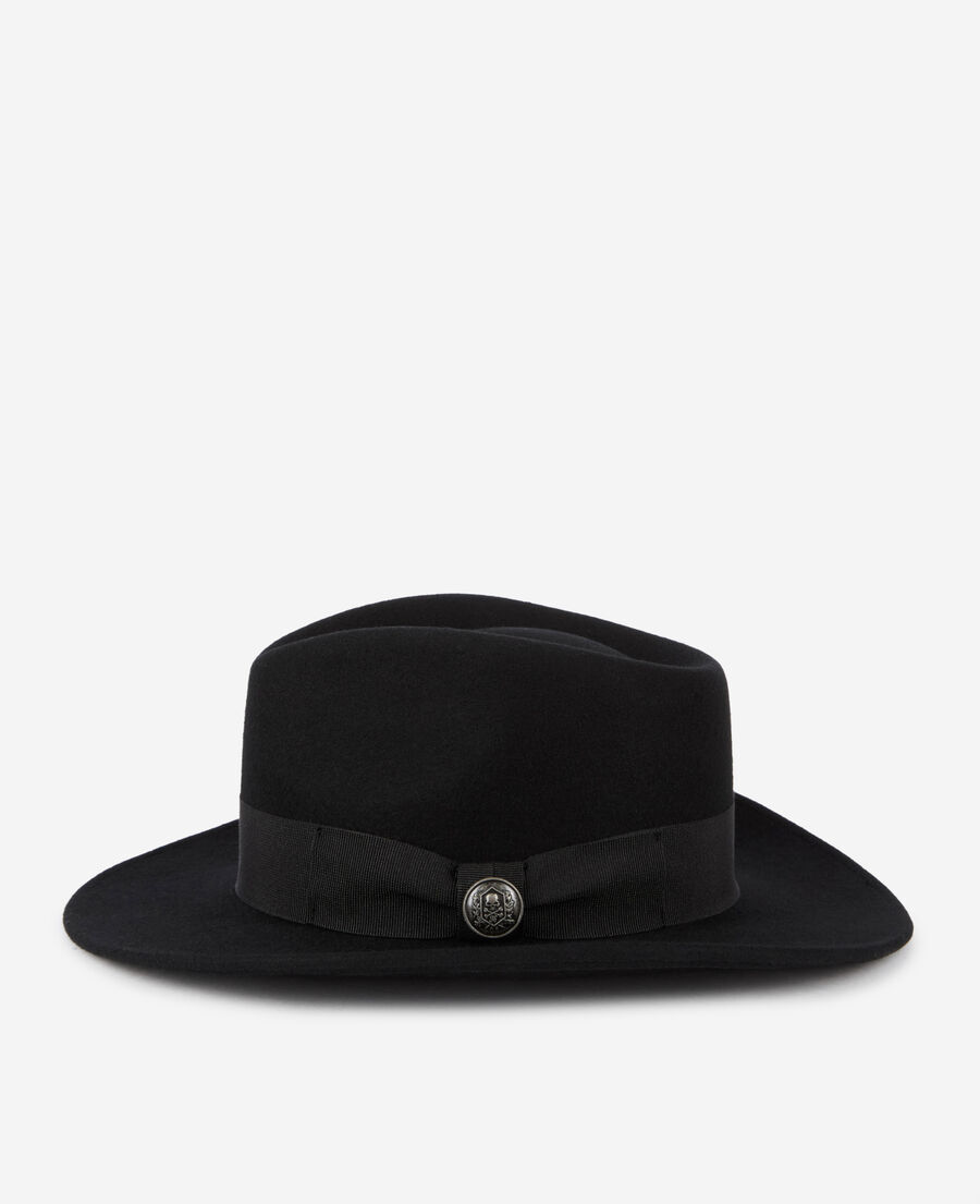 The Kooples MIXED BLACK black wool hat