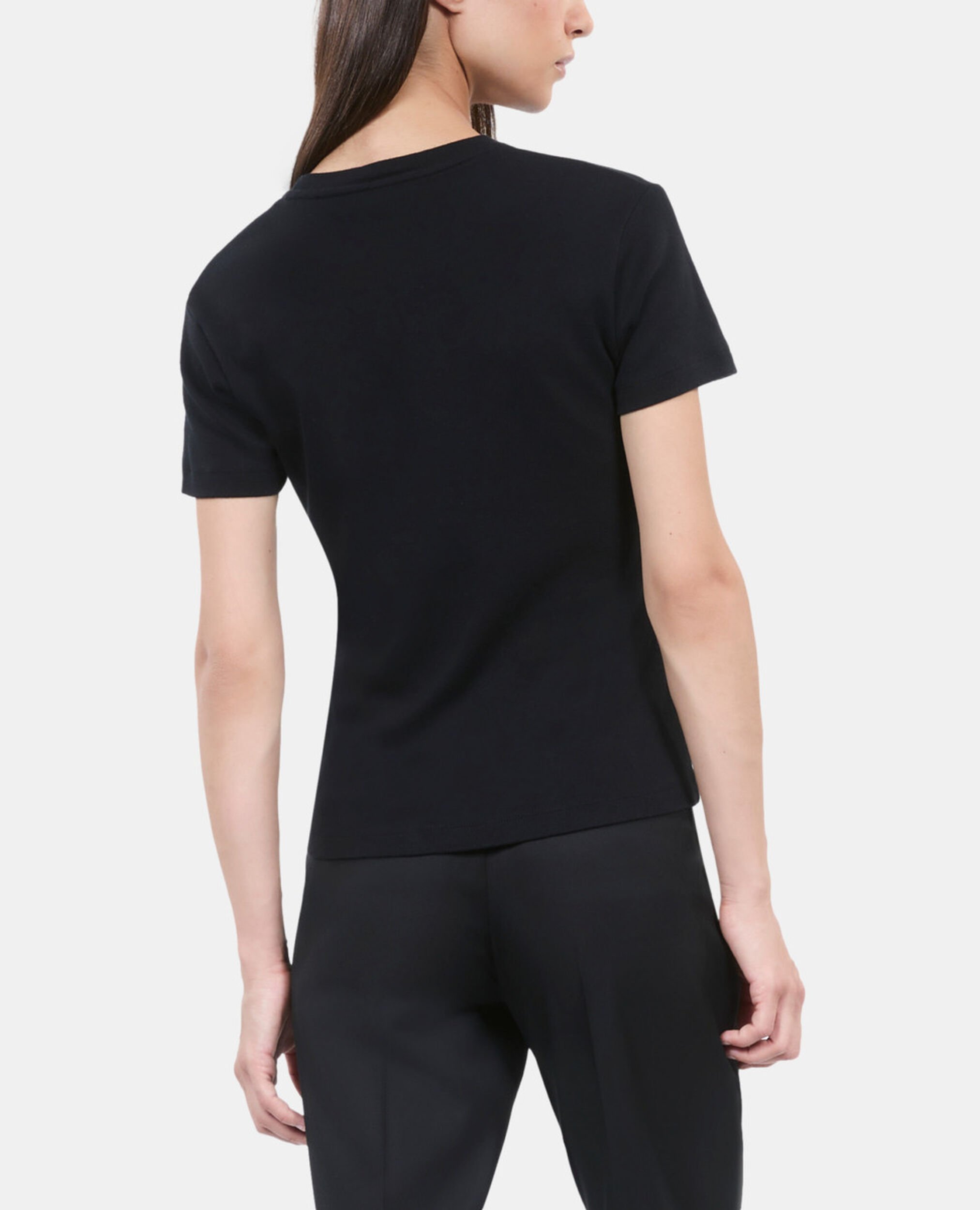 Schwarzes T-Shirt mit Siebdruck, BLACK WASHED, hi-res image number null