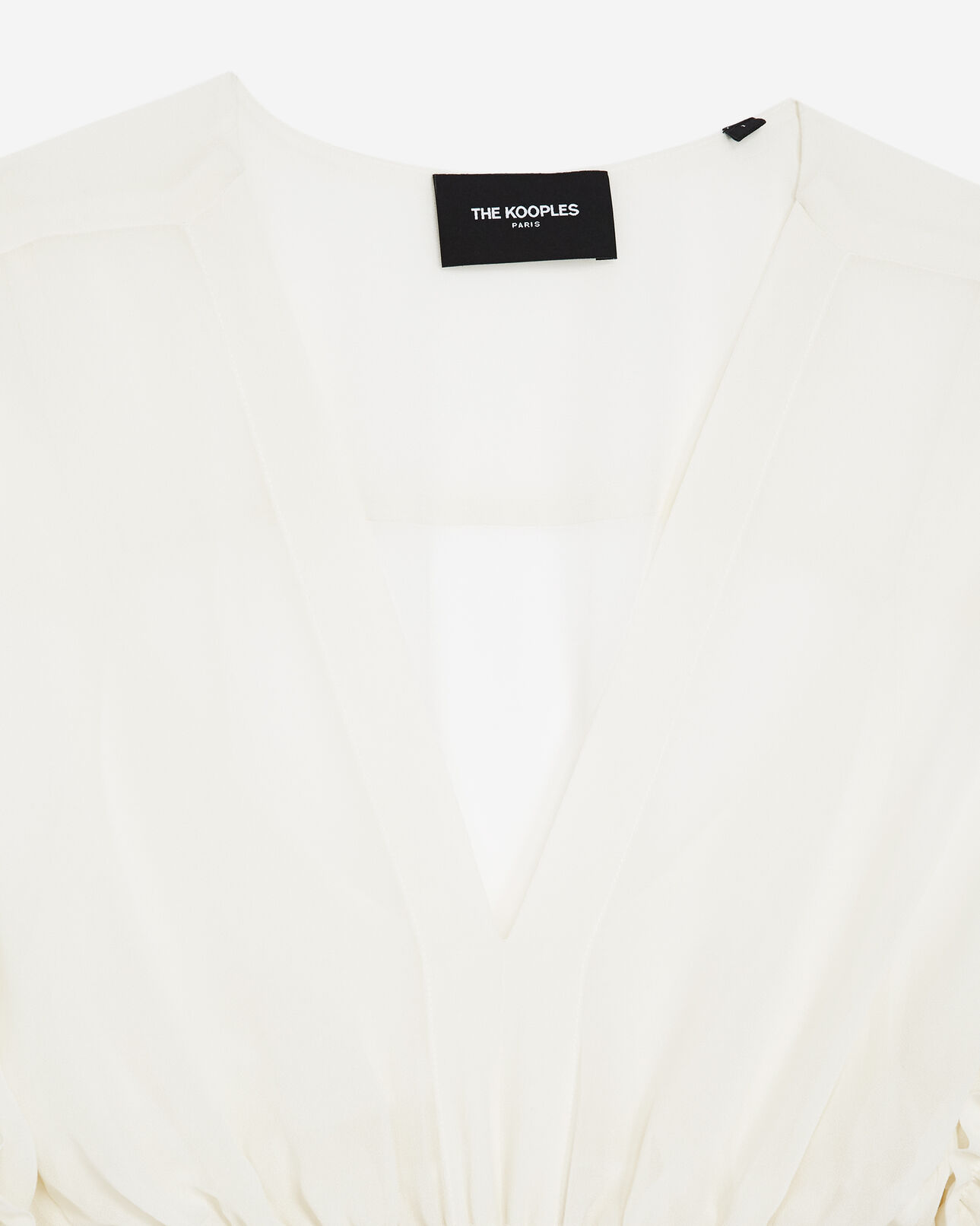 The Kooples DAMEN ECRU top fliessend ecrufarben volants