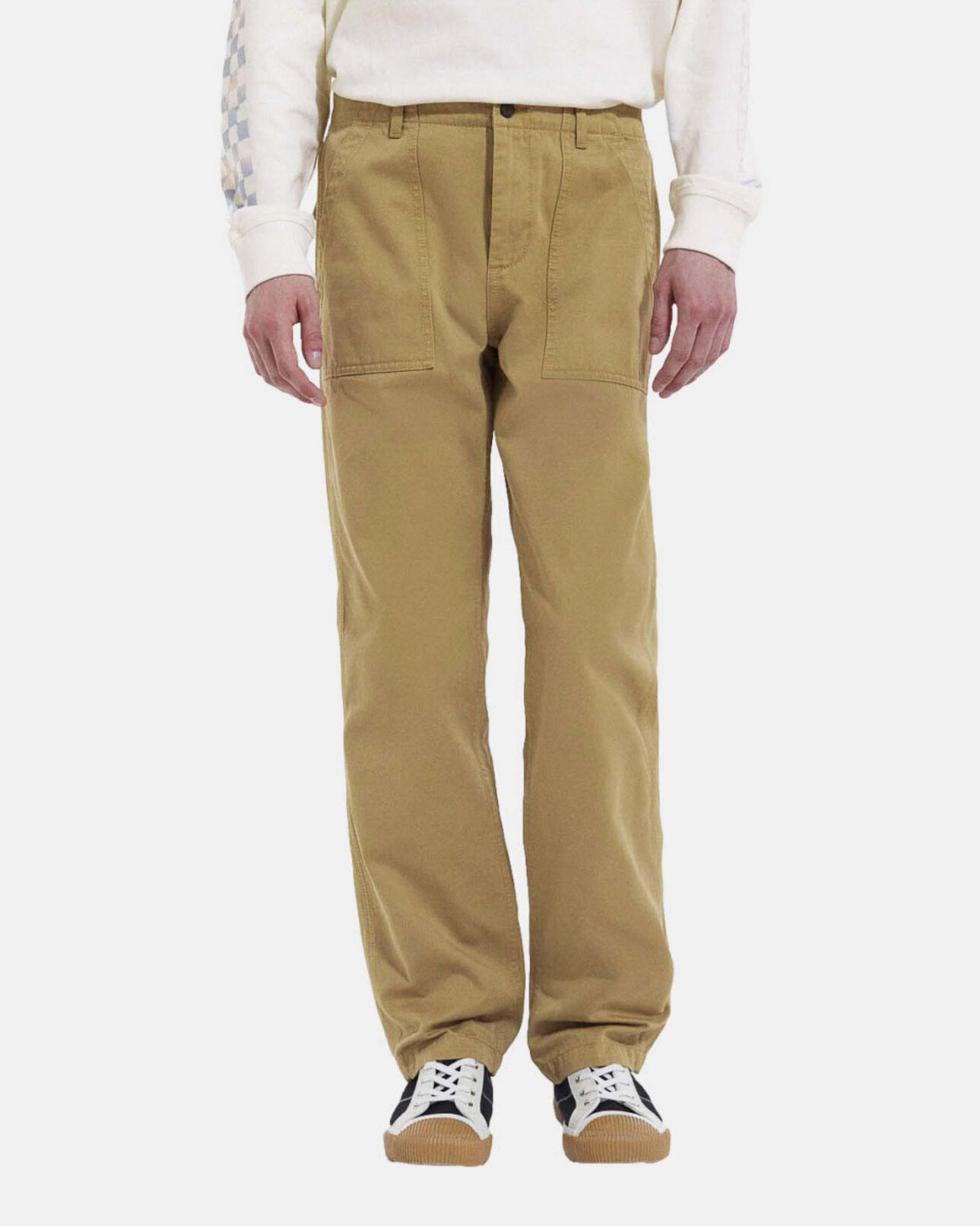 The Kooples HOMME BEIGE pantalon chino en coton à poches beige