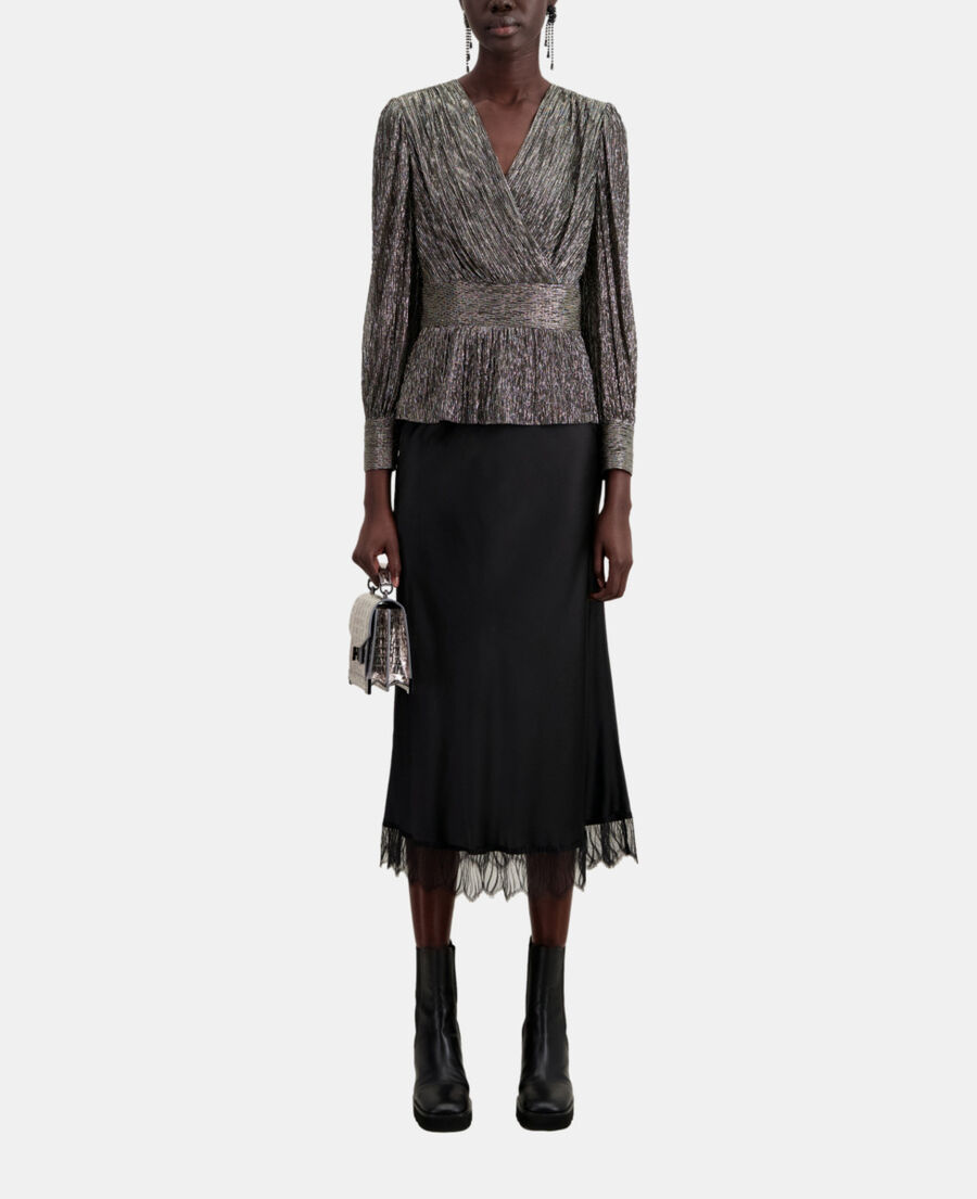 The Kooples DAMEN SILVER silbernes top