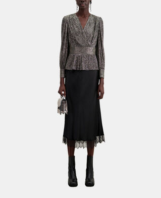 The Kooples DAMEN SILVER silbernes top