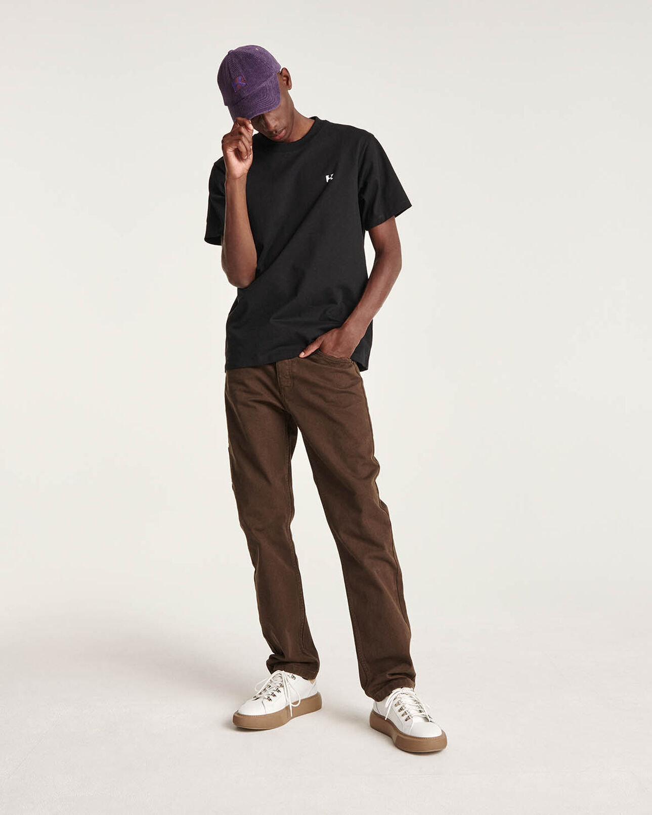 The Kooples HOMME BLACK t-shirt noir coton à imprimé éclipse dos