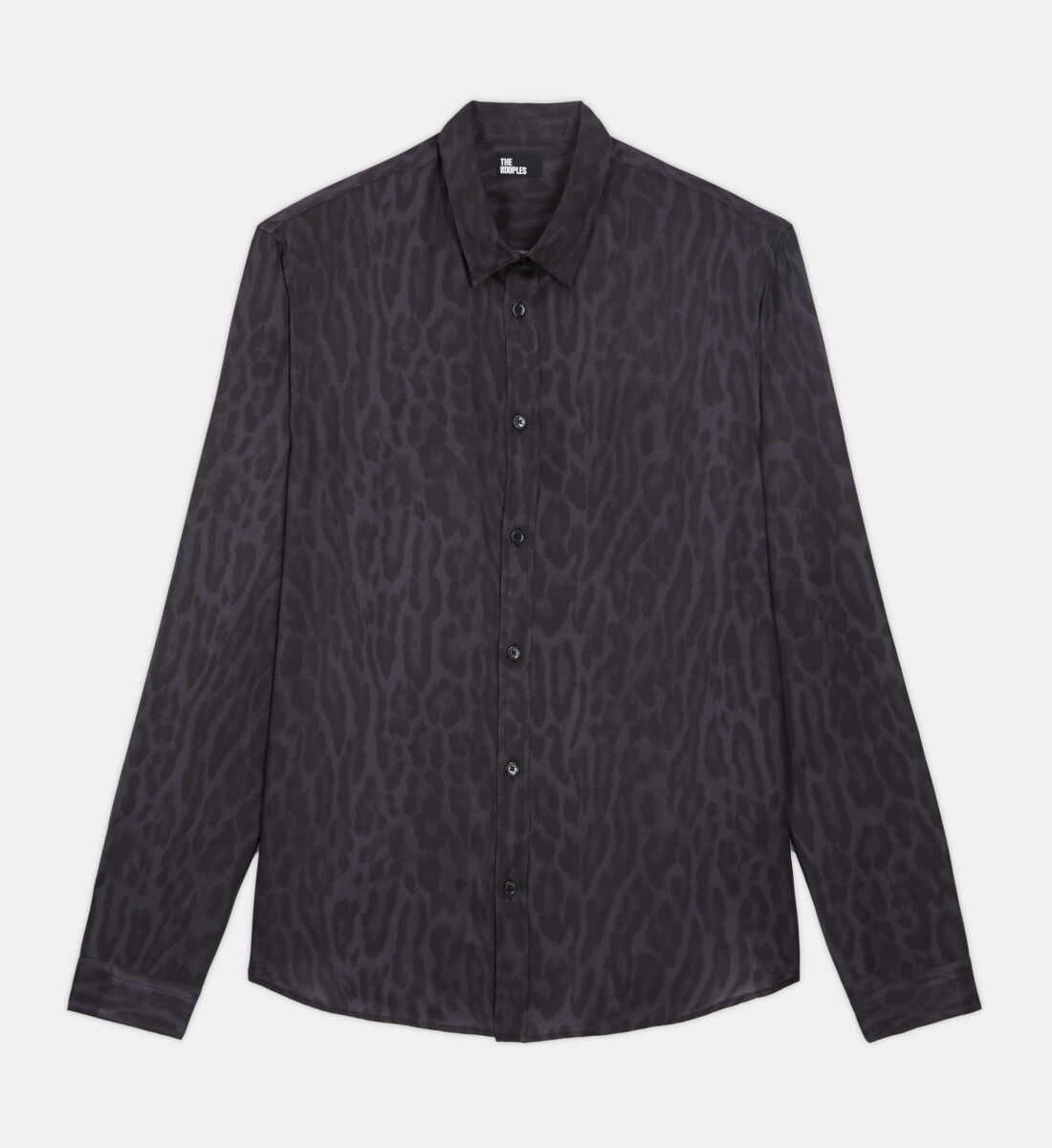 Leopard print shirt with classic collar The Kooples US