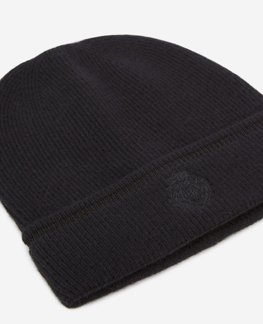 The Kooples MIXED BLACK black cashmere beanie