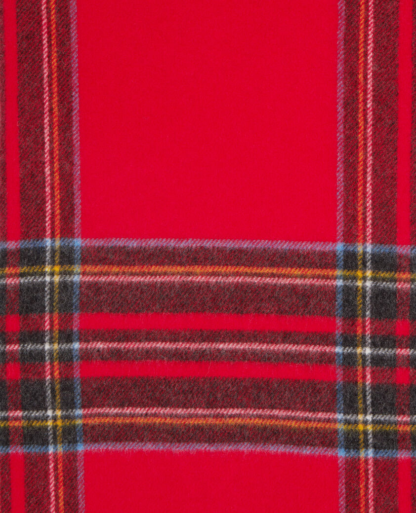 The Kooples MIXTE RED &eacute;charpe en laine &agrave; carreaux