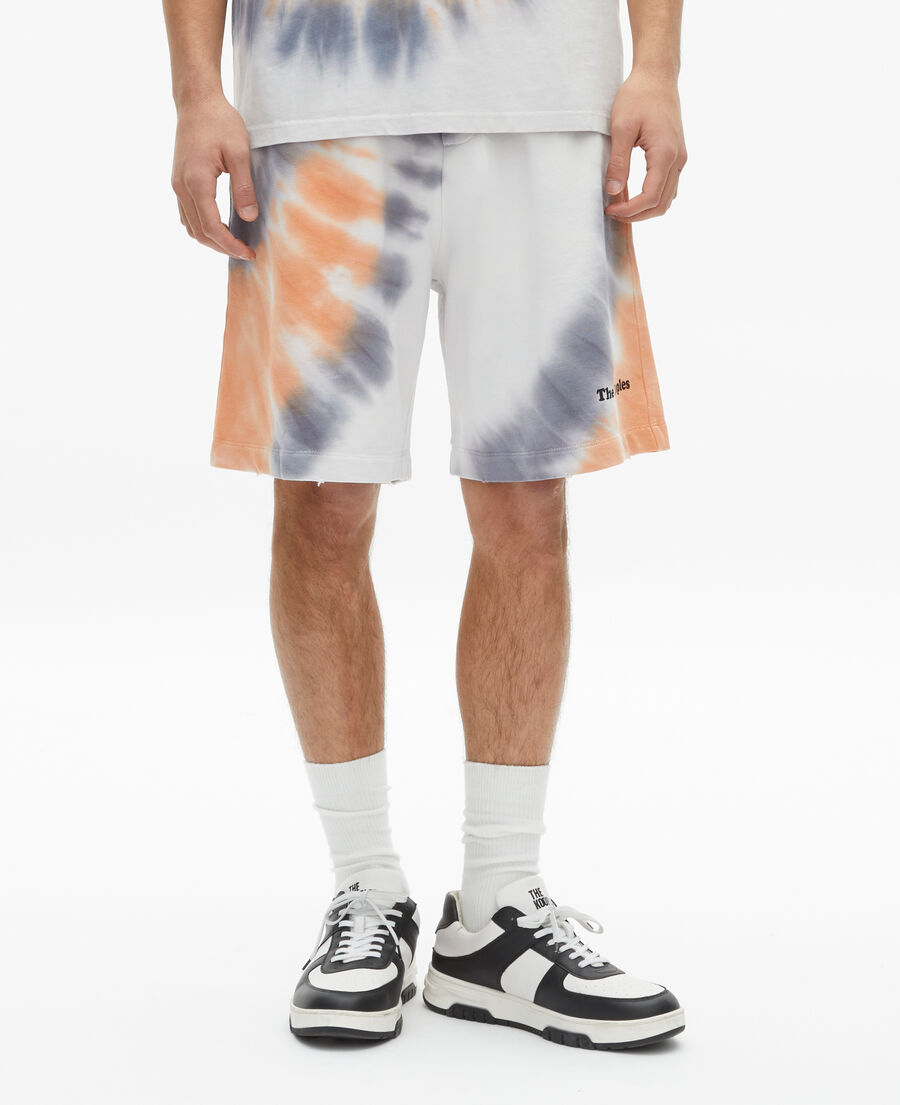 The Kooples H NEW LIGHT BLUE blue tie-dye print shorts