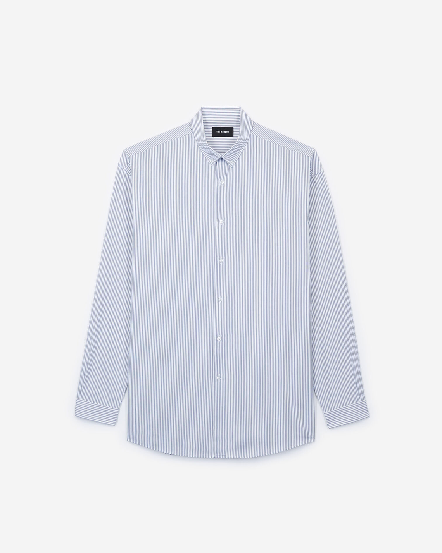 Chemise Oversized coton rayée bleue et blanche, BLACK WHITE, hi-res image number null