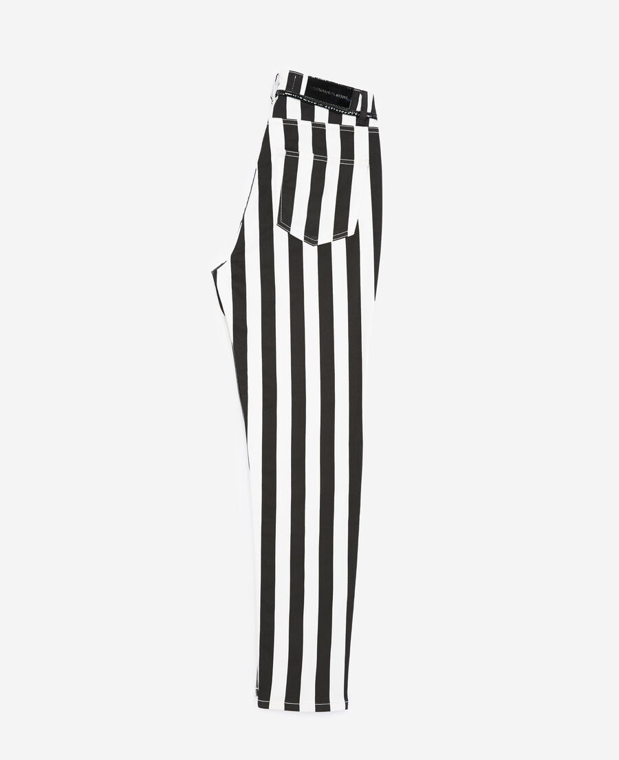 Contract deposit Soaked Black and white striped slim-fit jeans | The Kooples