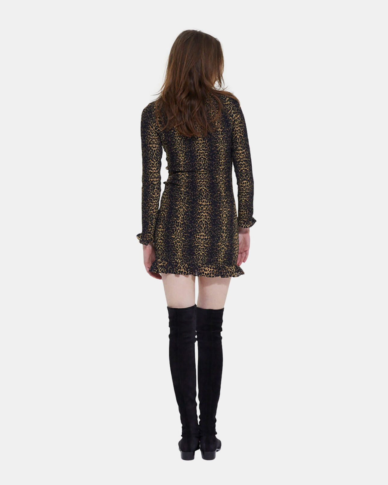The Kooples WOMEN LEOPARD leopard print short dress
