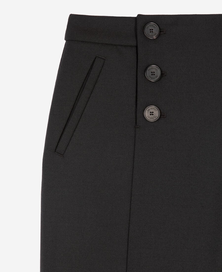 The Kooples MUJER BLACK pantalones acampanados negros