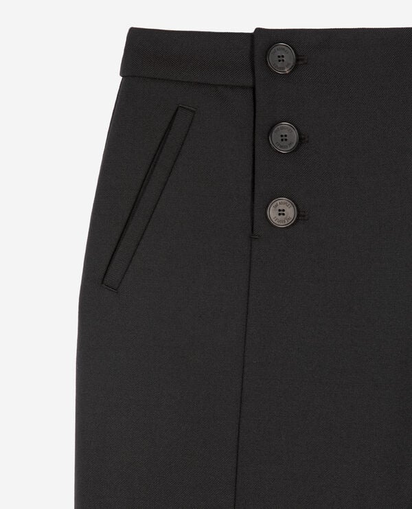The Kooples FEMME BLACK pantalon flare noir