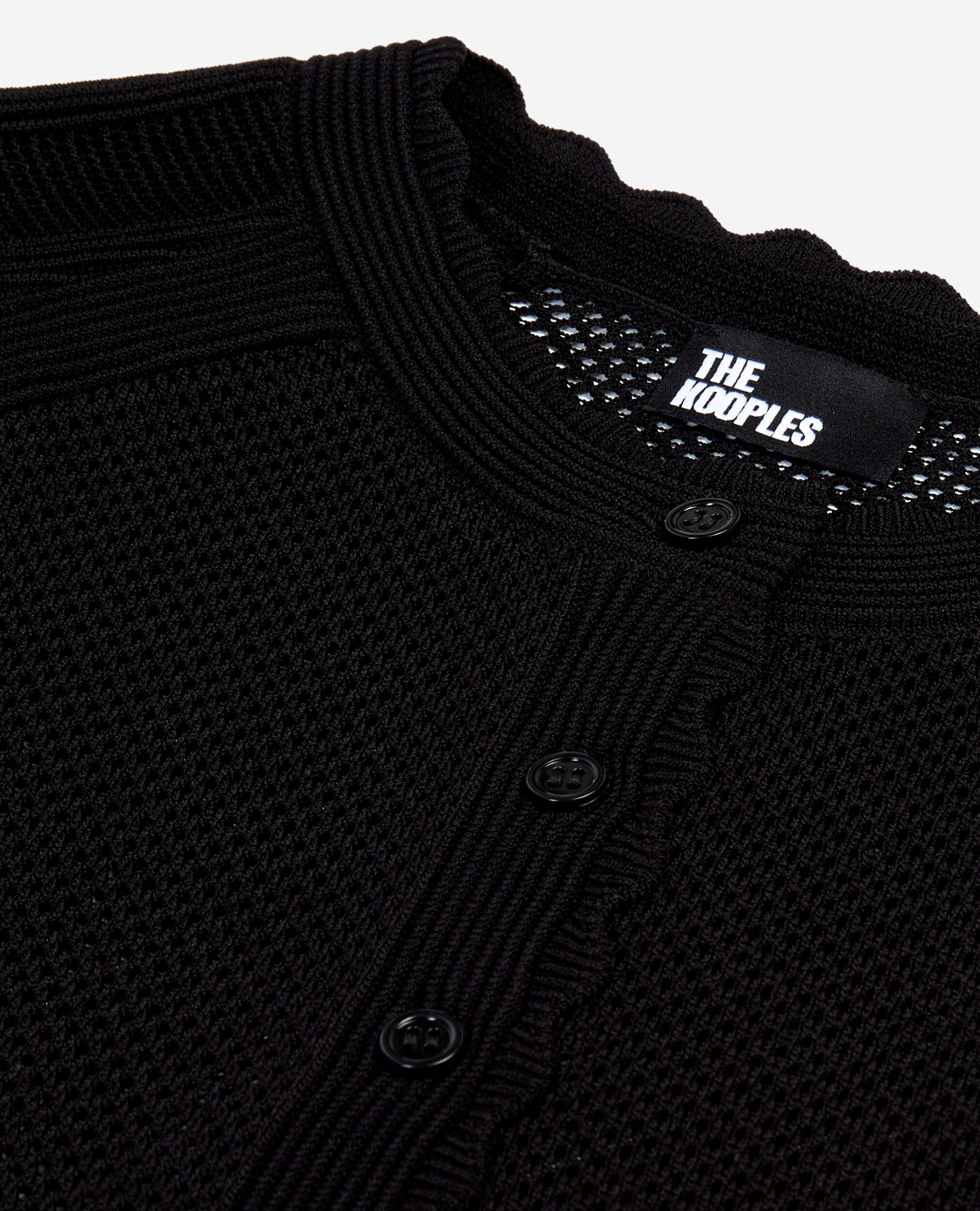 Black knit cardigan, BLACK, hi-res image number null