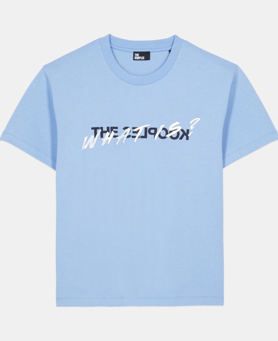 The Kooples WOMEN BLUE WHITE light blue what t-shirt