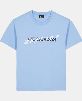 The Kooples WOMEN BLUE WHITE light blue what t-shirt