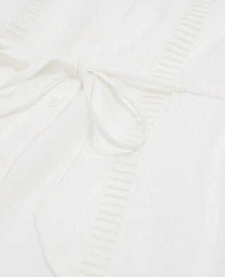 The Kooples F OFF WHITE short white light dress with embroidery