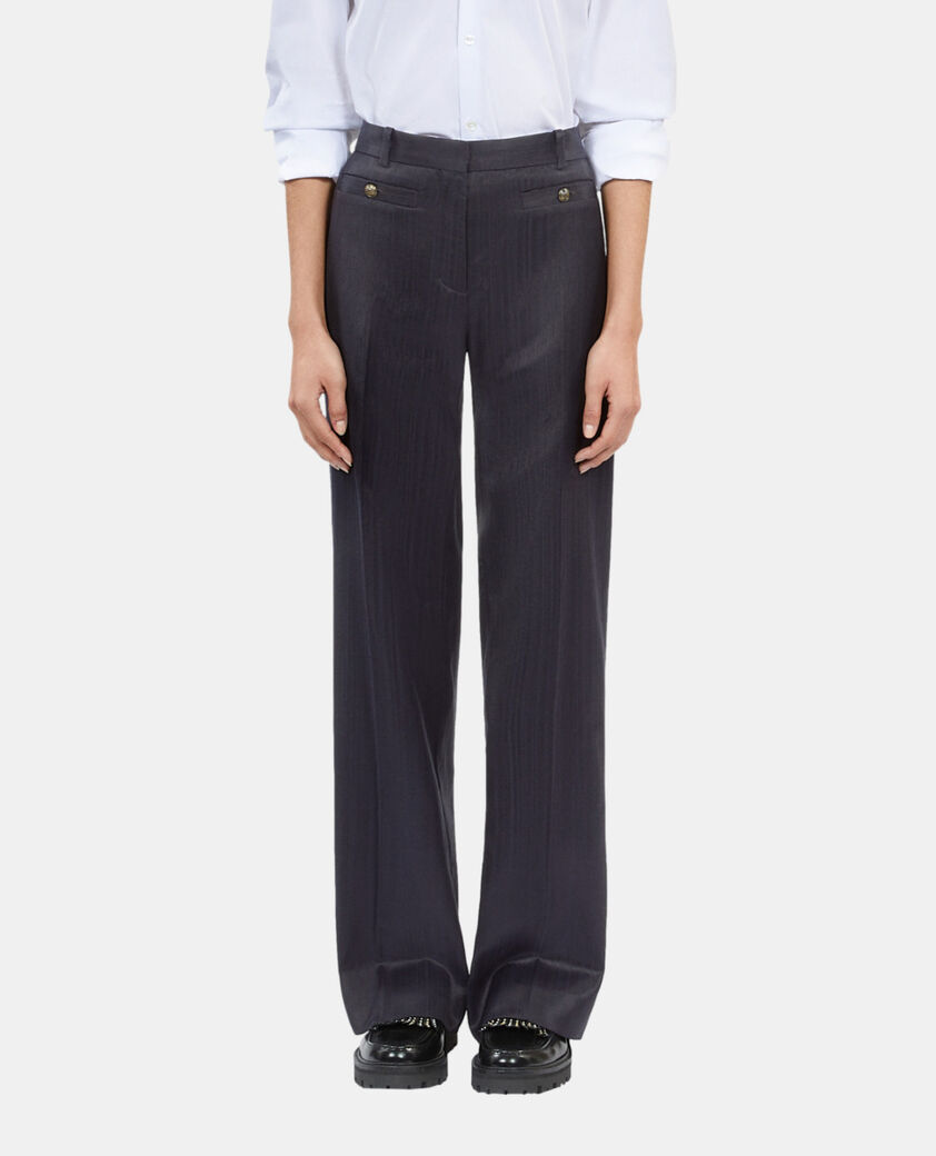 The Kooples WOMEN NAVY navy blue suit trousers