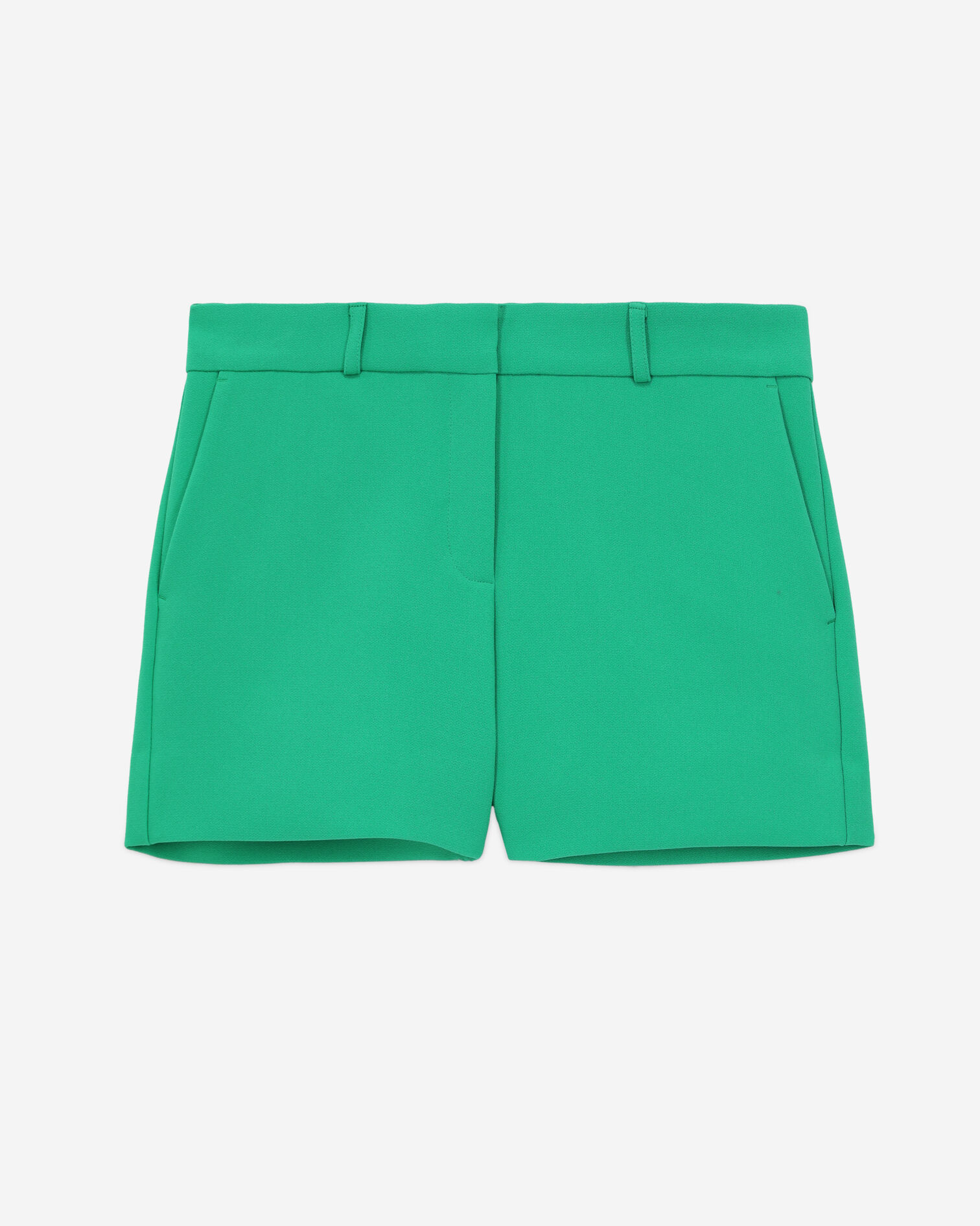 Green crêpe suit shorts, GREEN, hi-res image number null