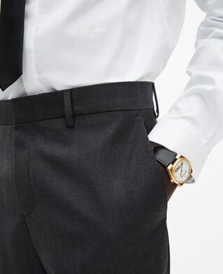 The Kooples HOMBRE GREY pantalón de traje de corte entallado de lana gris