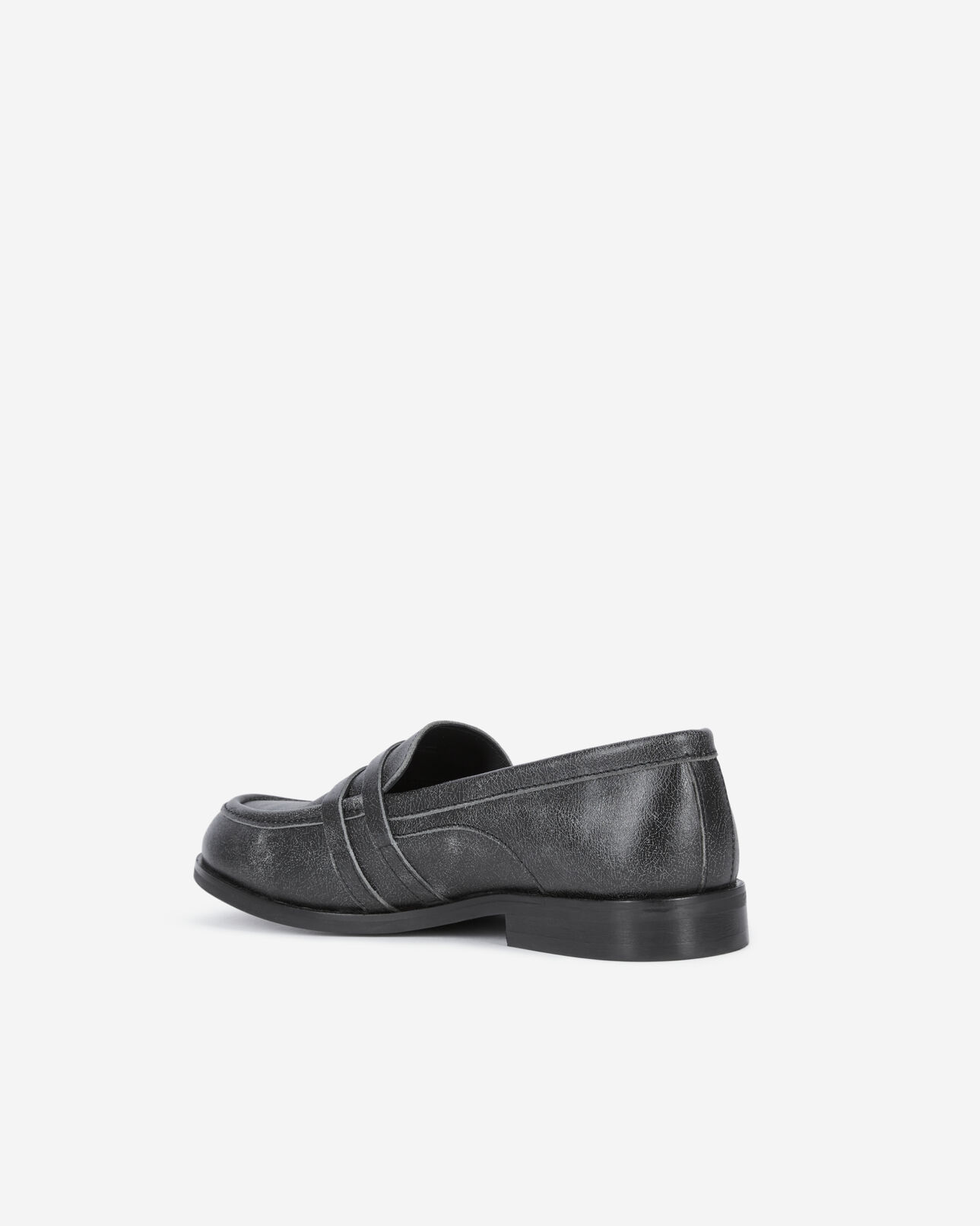 The Kooples DAMEN BLACK schwarze mokassins aus leder mit schließe