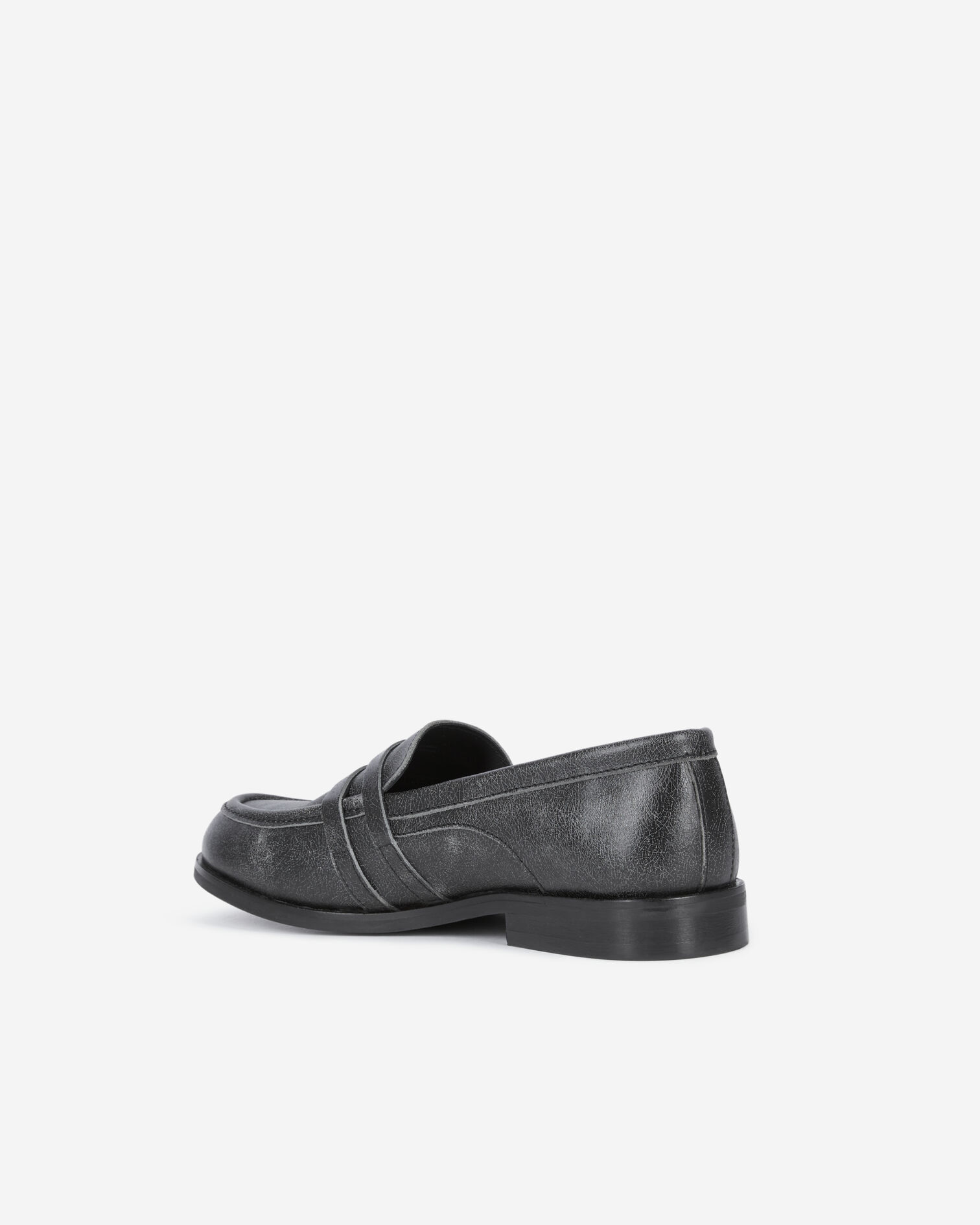 Schwarze Mokassins aus Leder mit Schließe, BLACK, hi-res image number null