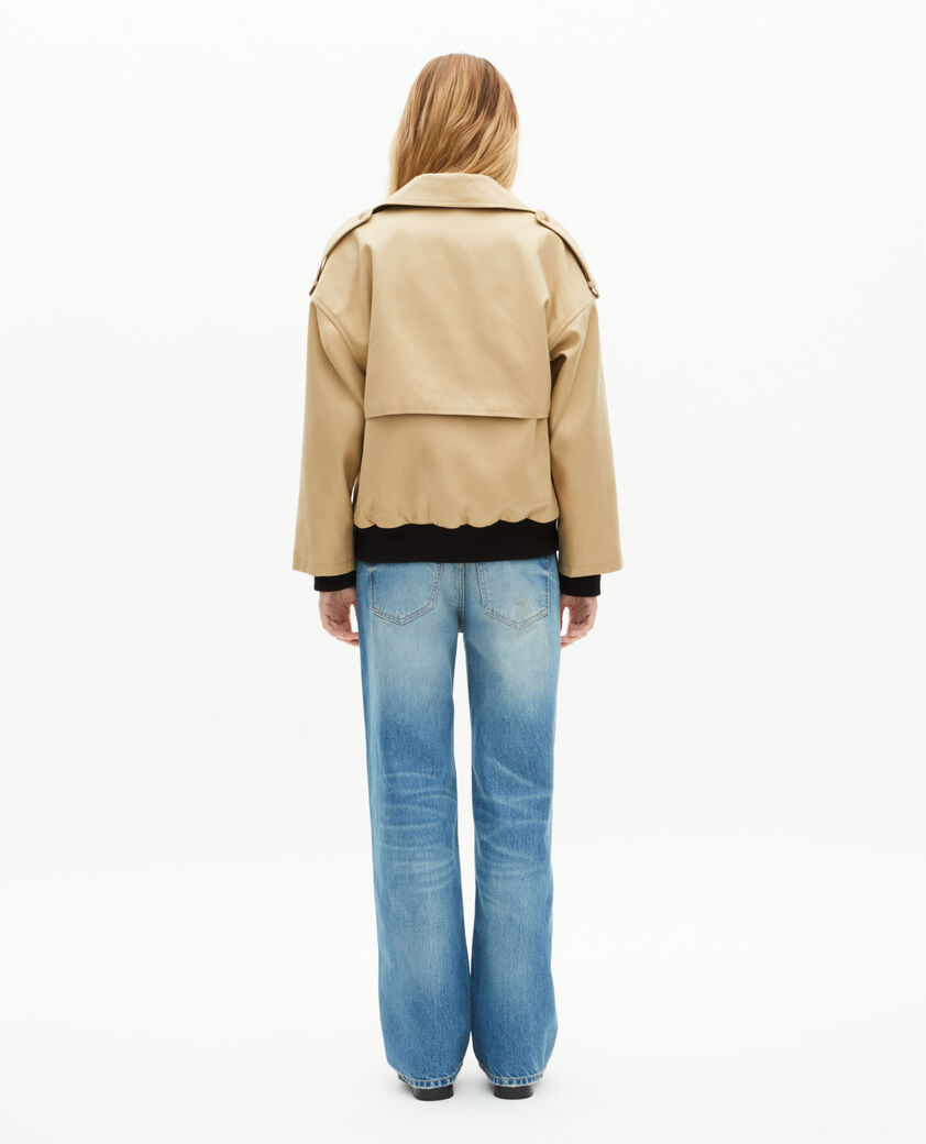 The Kooples FEMME LIGHT BEIGE trench court en coton beige